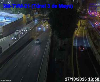 Accesos a Santa Cruz: imagen en directo de la cámara «Salida del túnel»