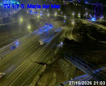 TF-1, autopista del Sur: imagen en directo de la cámara «TF-1, Santa María del Mar»